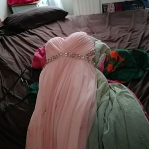 A pink prom dress